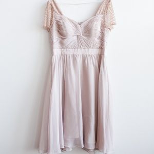 Adrianna Papell short blush beaded dress - 6